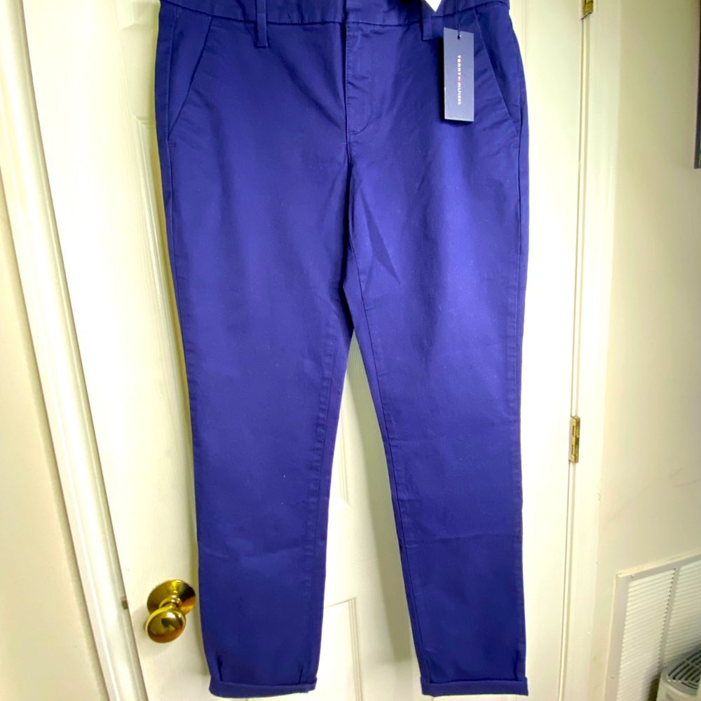 Tommy Hilfiger Navy Blue SZ 2 Hampton Stretch Slim Chino Pants